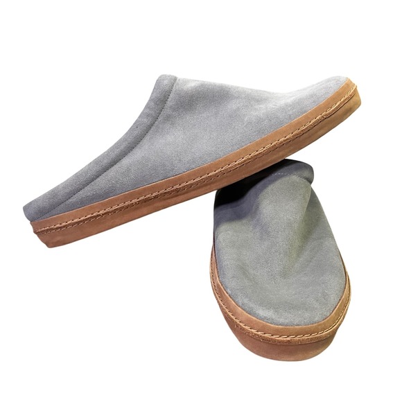 Vince Suede Leather Slip On Mules Loafers, Mens 13 Casual Slides Sherpa Slippers - Picture 1 of 11
